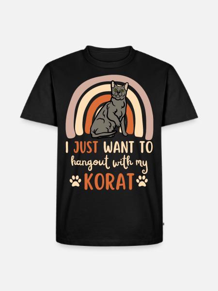 Cute Korat Cat - Men's Premium Organic T-Shirt - black
