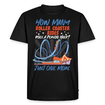 Montagnes russes Combien de rouleaux - T-shirt Premium bio Homme - noir - Devant - Nico (187cm)