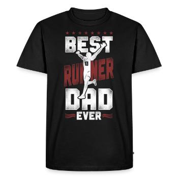 Running Runner Half Marathon Dad - Men's Premium Organic T-Shirt - black - Front - Nico (187cm)