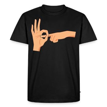 Mains maléfiques indécentes - T-shirt Premium bio Homme - noir - Devant - Nico (187cm)