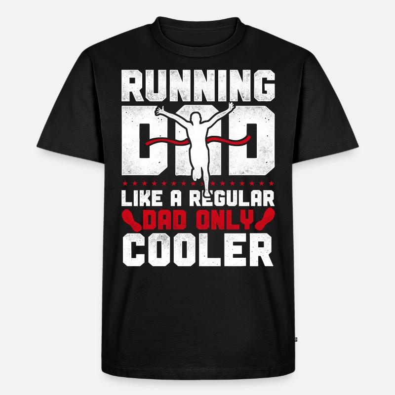 Running Runner Half Marathon Dad - Männer Premium Bio T-Shirt - Schwarz