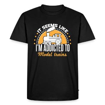 Model Railway Collector Trains Model Building Gift - T-shirt Premium bio Homme - noir - Devant - Nico (187cm)