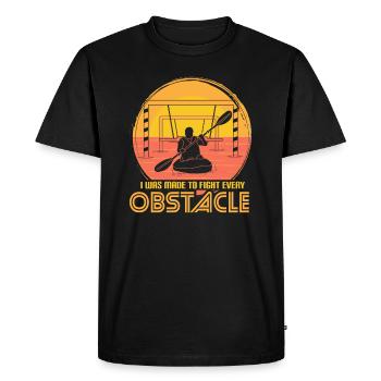 Canoë d’eau vive Canoë d’eau vive Citation cadeau - T-shirt Premium bio Homme - noir - Devant - Nico (187cm)