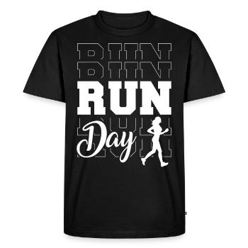 Running Runner Half Marathon - Men's Premium Organic T-Shirt - black - Front - Nico (187cm)