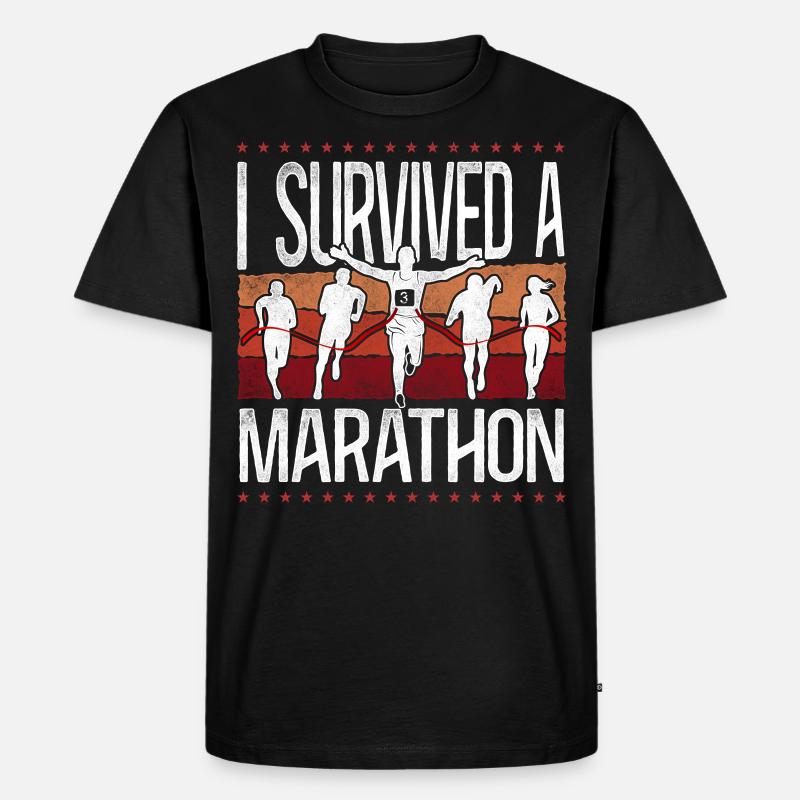 Running Runner Half Marathon - Männer Premium Bio T-Shirt - Schwarz