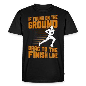 Running Runner Half Marathon - Men's Premium Organic T-Shirt - black - Front - Nico (187cm)