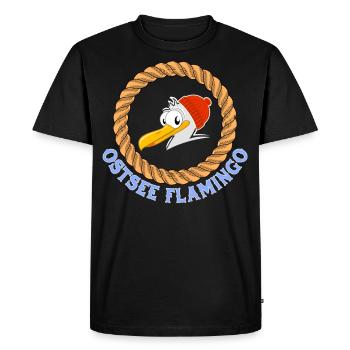 Mouette drôle de flamant rose de la Baltique - T-shirt Premium bio Homme - noir - Devant - Nico (187cm)