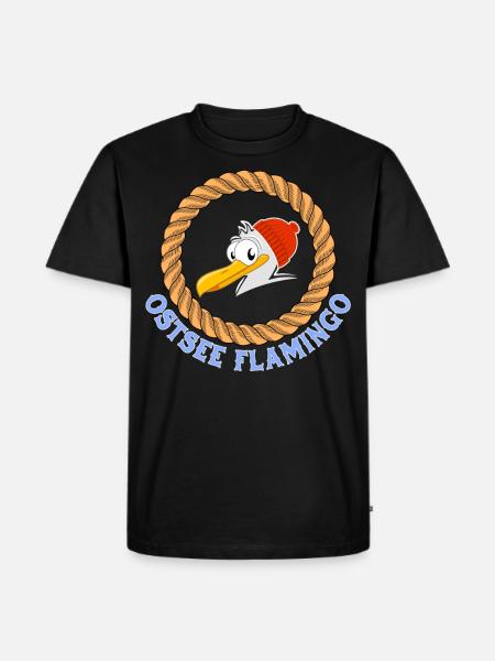 Baltic Flamingo Funny Seagull - Men's Premium Organic T-Shirt - black