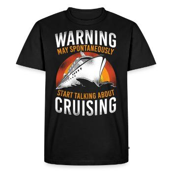 Croisière Vacances Rétro Vintage - T-shirt Premium bio Homme - noir - Devant - Nico (187cm)