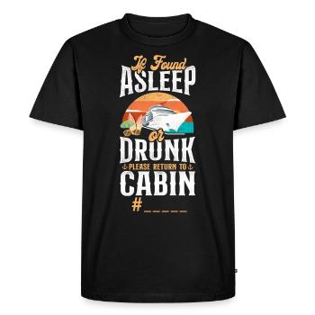 Bateau de croisière Vacances Amis - T-shirt Premium bio Homme - noir - Devant - Nico (187cm)
