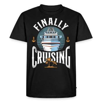 Cruise Ship Vacation Finally - Men's Premium Organic T-Shirt - black - Front - Nico (187cm)