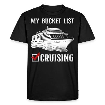 Cruise Ship Vacation Vintage - Men's Premium Organic T-Shirt - black - Front - Nico (187cm)