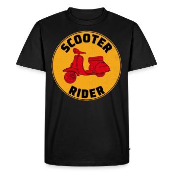 Scooter Rider Scootering Moto Cyclomoteur Vélo - T-shirt Premium bio Homme - noir - Devant - Nico (187cm)
