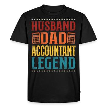 Comptable Comptable Comptable Comptabilité - T-shirt Premium bio Homme - noir - Devant - Nico (187cm)