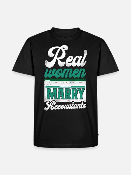 Accountant Bookkeeper Marriage - Männer Premium Bio T-Shirt - Schwarz