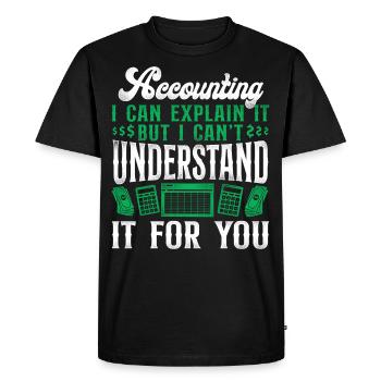 Accountant Bookkeeper Accounting - Men's Premium Organic T-Shirt - black - Front - Nico (187cm)