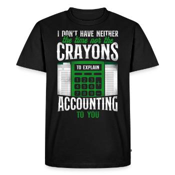 Accountant Bookkeeper Accounting - Men's Premium Organic T-Shirt - black - Front - Nico (187cm)
