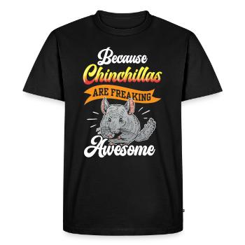 Les chinchillas sont de fantastiques chinchillas de souris laineux - T-shirt Premium bio Homme - noir - Devant - Nico (187cm)