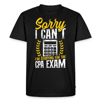 Comptable Comptable Comptable Comptabilité - T-shirt Premium bio Homme - noir - Devant - Nico (187cm)