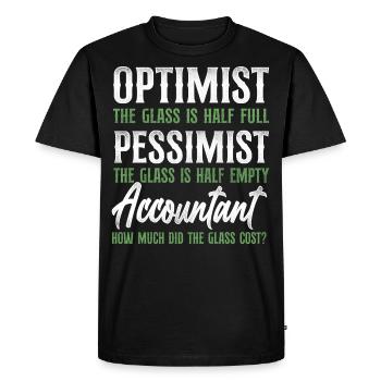 Comptable Comptable Comptable Comptabilité - T-shirt Premium bio Homme - noir - Devant - Nico (187cm)