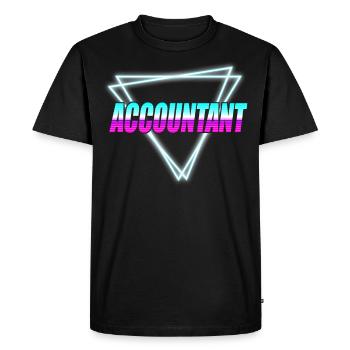 Comptable Comptable Comptable Comptabilité - T-shirt Premium bio Homme - noir - Devant - Nico (187cm)
