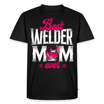 Welder Welding Mom Mother Vintage - Men's Premium Organic T-Shirt - black - Front - Nico (187cm)