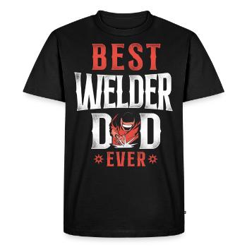 Welder Welding Dad Father Vintage - Men's Premium Organic T-Shirt - black - Front - Nico (187cm)
