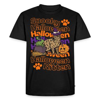 Pixie bob Katze Halloween Spooky Halloween Chat - T-shirt Premium bio Homme - noir - Devant - Nico (187cm)