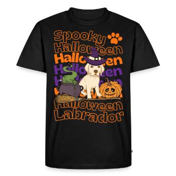 Labrador Retriever Halloween Spooky Halloween - T-shirt Premium bio Homme - noir - Devant - Nico (187cm)