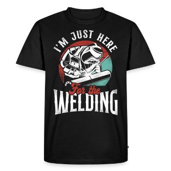 Welder Welding Vintage Retro I'm - Men's Premium Organic T-Shirt - black - Front - Nico (187cm)