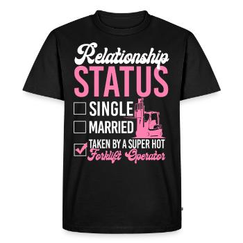 Opérateur de chariot élévateur certifié - T-shirt Premium bio Homme - noir - Devant - Nico (187cm)