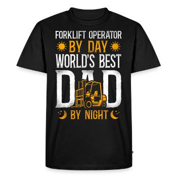 Certified Forklift Truck Operator - Men's Premium Organic T-Shirt - black - Front - Nico (187cm)