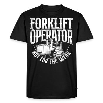 Certified Forklift Truck Operator - Men's Premium Organic T-Shirt - black - Front - Nico (187cm)