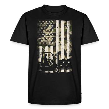 Certified Forklift Truck Operator - Men's Premium Organic T-Shirt - black - Front - Nico (187cm)