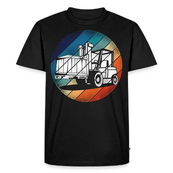 Certified Forklift Truck Operator - Men's Premium Organic T-Shirt - black - Front - Nico (187cm)