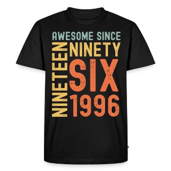 Génial depuis 1996 Année du cadeau d’anniversaire - T-shirt Premium bio Homme - noir - Devant - Nico (187cm)