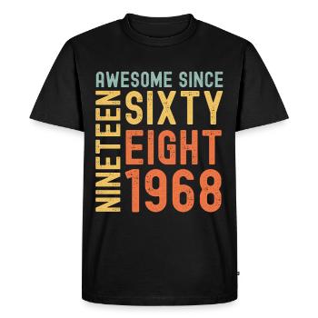 Génial depuis 1968 Année du cadeau d’anniversaire - T-shirt Premium bio Homme - noir - Devant - Nico (187cm)