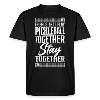 Pickleball Buddies Friends That - Men's Premium Organic T-Shirt - black - Front - Nico (187cm)