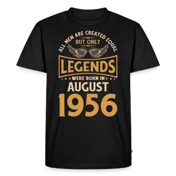 Anniversaire Les légendes étaient gebo en août 1956 - T-shirt Premium bio Homme - noir - Devant - Nico (187cm)