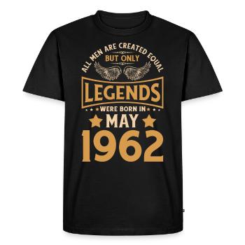 60e anniversaire 60 légendes ont été gebo en mai 1962 - T-shirt Premium bio Homme - noir - Devant - Nico (187cm)