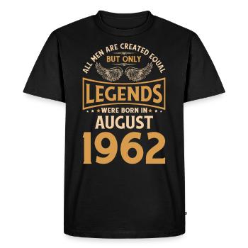 60th birthday 60 legends were created in August 1962 g - Men's Premium Organic T-Shirt - black - Front - Nico (187cm)