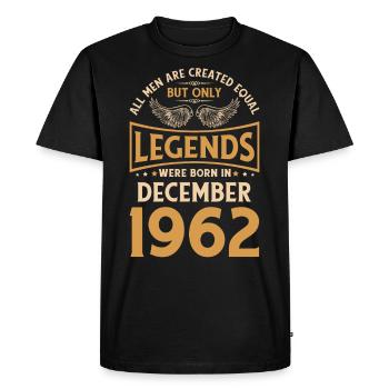 60th birthday The legends were published in December 196 - Men's Premium Organic T-Shirt - black - Front - Nico (187cm)