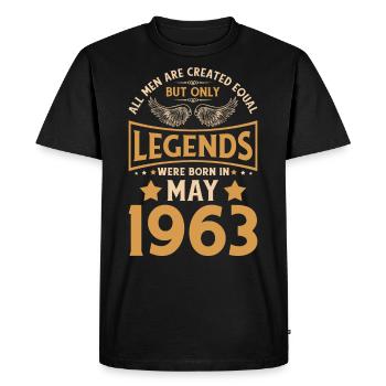 60e anniversaire 60 légendes ont été gebo en mai 1963 - T-shirt Premium bio Homme - noir - Devant - Nico (187cm)