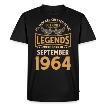 Birthday The Legends were published in September 1964 g - Men's Premium Organic T-Shirt - black - Front - Nico (187cm)