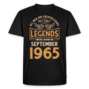 Birthday The Legends were published in September 1965 g - Men's Premium Organic T-Shirt - black - Front - Nico (187cm)