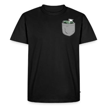 Tracteur de poche agricole agricole - T-shirt Premium bio Homme - noir - Devant - Nico (187cm)