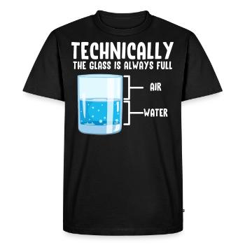 The glass is always full of science - Men's Premium Organic T-Shirt - black - Front - Nico (187cm)
