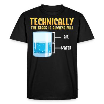 The glass is always full of science - Men's Premium Organic T-Shirt - black - Front - Nico (187cm)