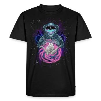 Origami d’astronaute artistique spatial - T-shirt Premium bio Homme - noir - Devant - Nico (187cm)