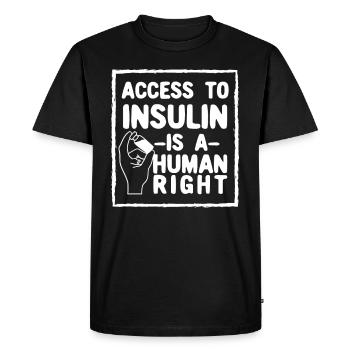 Access to insulin Human rights Awareness of - Men's Premium Organic T-Shirt - black - Front - Nico (187cm)